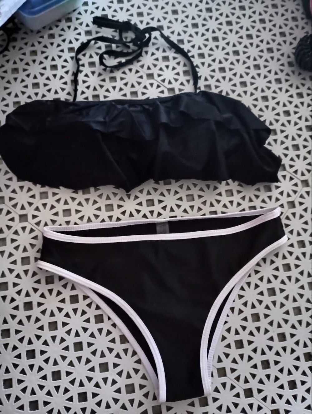 Black Bathing Suit With Alternative Top